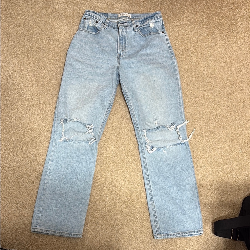 Abercrombie & Fitch Blue Straight Leg Jeans